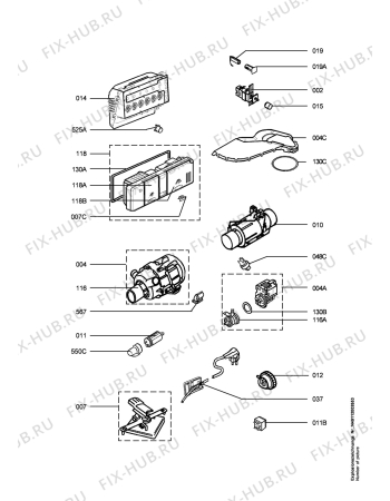 Взрыв-схема посудомоечной машины Electrolux ESU6222W - Схема узла Electrical equipment 268